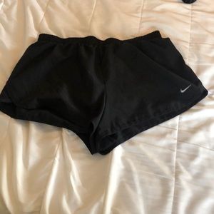 Black Nike dri-fit shorts.
